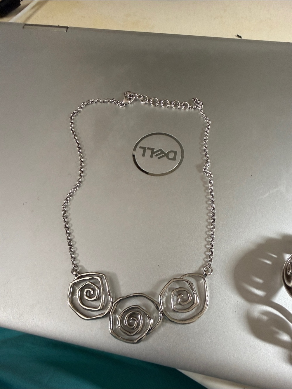 Beautiful Brighton silver swirl statement necklace. - Picture 3 of 6